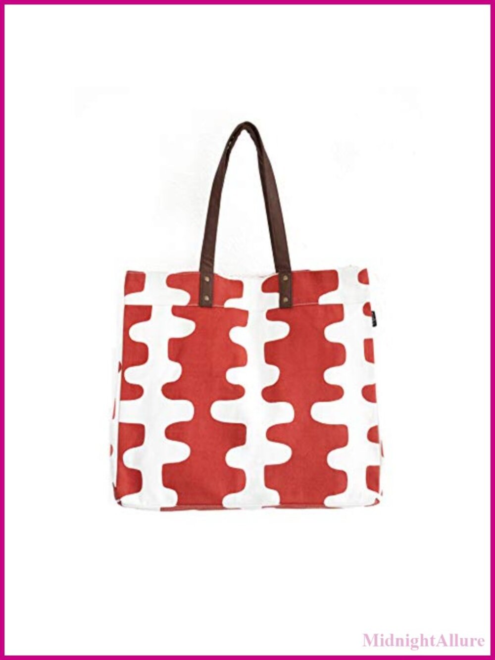 Recycled Canvas Carryall Tote Bag Vegan Leather Handles Utility
